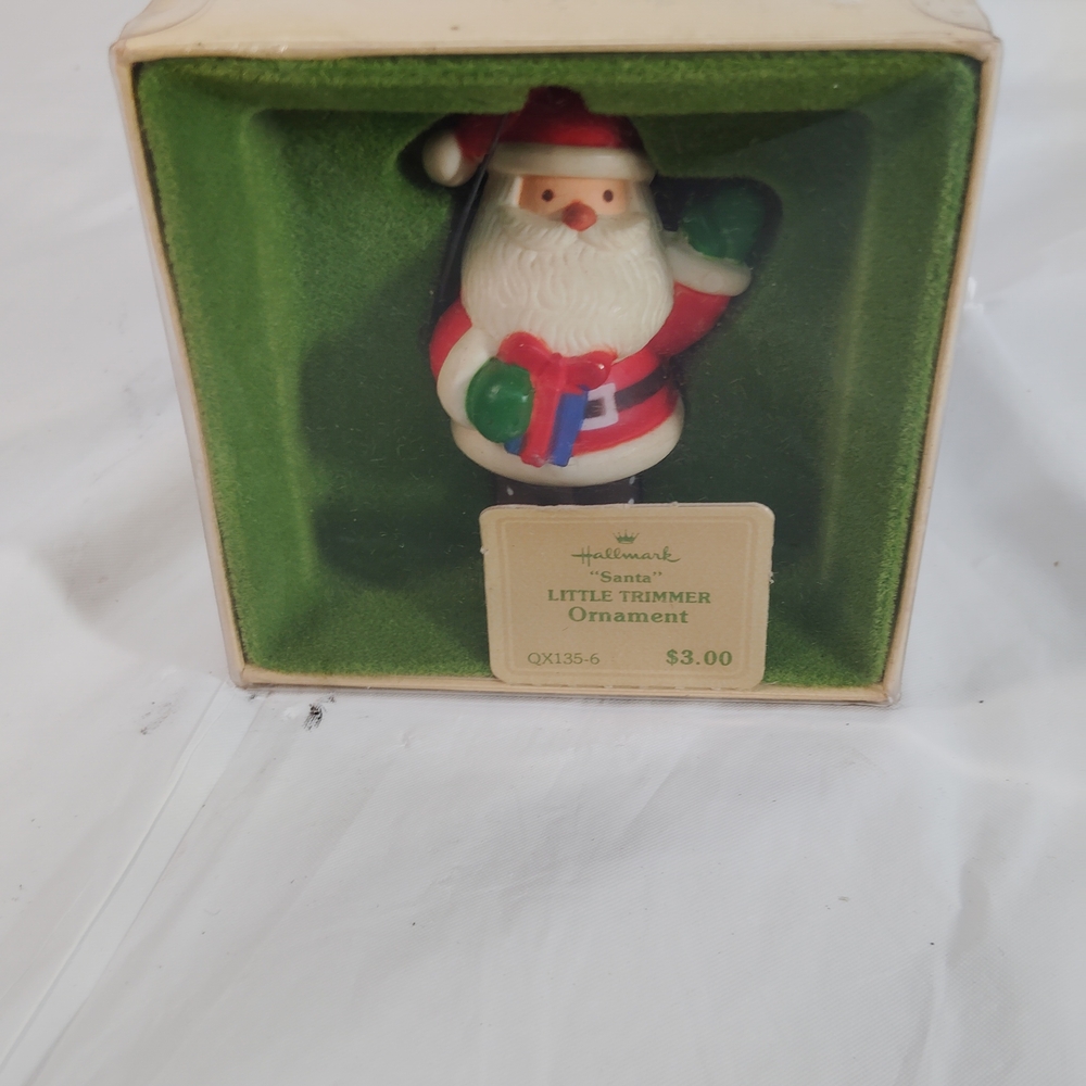 Hallmark Santa Little Trimmer Ornament - Red, White, Green